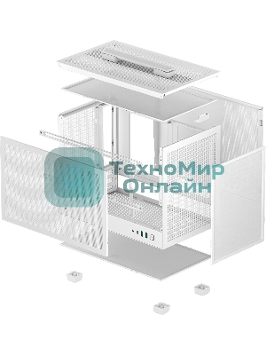 Компьютерный корпус Deepcool CH160 MESH WH без БП, белый, MINI-ITX