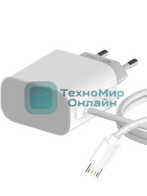 Сетевое зарядное устройство Maxvi CHL-240M 2.4A, with microUSB cable, белый