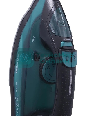 Утюг Hyundai H-SI01124 черный/зеленый, 2600 Вт, 25 г/мин, 220 г/мин, 420 мл