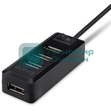 USB-концентратор Buro BU-HUB4-0.5L-U2.0, USB 2.0, USB 4 порта, USB