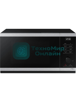 Микроволновая печь Samsung MS23DG4504ATBW нержавеющая сталь/черный, 23 л, 800 Вт, переключатели - сенсор, поворотный механизм