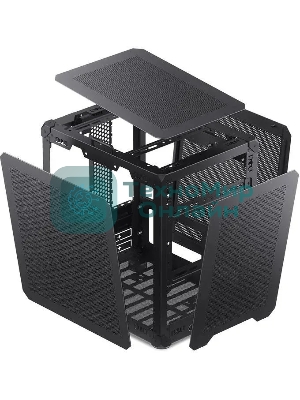 Компьютерный корпус JONSBO Computer Case C6Handle black hang-in version черный, Mini-Tower, материнская плата mATX, без БП, прозрачная боковая панель