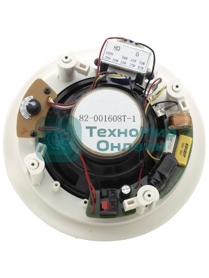 Пара двухполосных громкоговорителей, предназначенных для установки на потолке, с трансформатором; 6,5