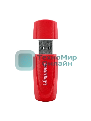 Флешка USB SmartBuy Scout Red (SB004Gb2SCR), 4Gb, USB 2.0, R/W 10/7, красный