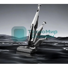 Пылесос вертикальный Deerma VXPD141 черный/белый, питание от аккумулятора, 253 Вт, уборка влажная/сухая, пылесборник 0.55 л