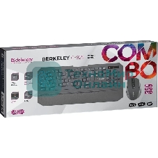 Комплект клавиатура+мышь Defender Berkeley C-925 беспроводной, USB, 1600 DPI, чёрный