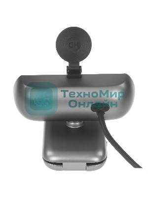 Веб-камера UGREEN CM717 2560x1440, 30 кадр/с, USB, микрофон (2 шт, шумоподавление), автофокус, универсальное крепление, серый