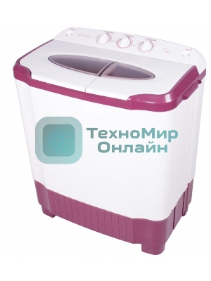 Стиральная машина EVGO WS-50PET белый/красный загр. вертикальная макс.:5 кг 1350 об/мин класс: А+