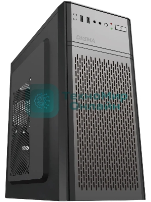 Компьютерный корпус Digma DCC-MD301 черный без БП ATX 1x80мм 4x120мм 1xUSB 2.0 1xUSB 3.0 audio