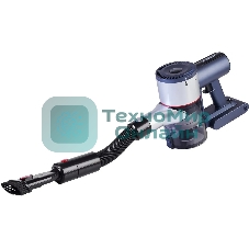 Пылесос вертикальный Hyundai HYV-S7570 темно-синий/серебристый, питание от аккумулятора, 110 Вт, уборка сухая, пылесборник 0.7 л, работа от АКБ max 60 мин.