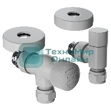 Набор термостатический осевой Royal Thermo Design Pro 15мм М30х1,5 (белый)