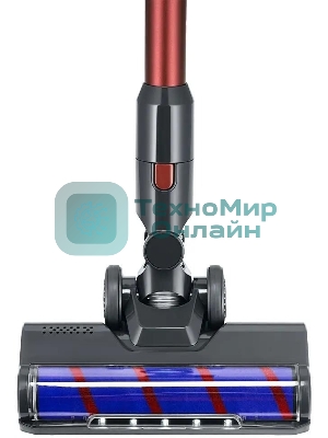 Пылесос вертикальный Kitfort КТ-5539 красный/серый, питание от аккумулятора, 225 Вт, уборка сухая, пылесборник 0,6 л