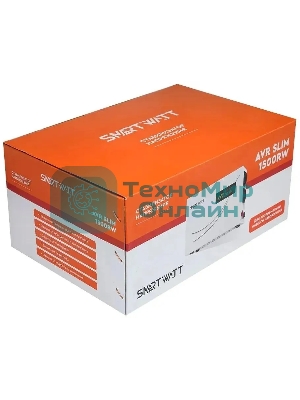 Настенный стабилизатор напряжения SMARTWATT AVR SLIM 1500RW (100W - 260W, 1500VA, 1.5 кВт, 50 Гц, розеток - 2, LED-диспл