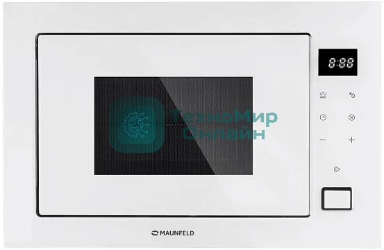 Микроволновая печь встраиваемая Maunfeld MBMO925SGW11 белый, 25 л, 900 Вт, переключатели - сенсор