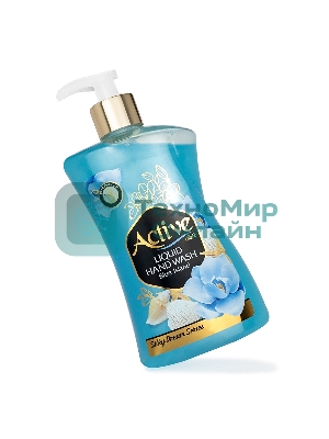 Жидкое мыло жемчужное Active 450 мл. С дозатором. Ракушка и цветок (511801640)