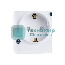 Розетка 1-м ОП AtlasDesign Profi54 16А IP54 250В с заземл. защ. шторки белый SchE ATN540145