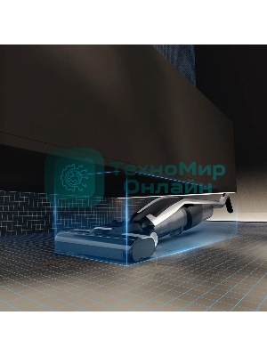 Пылесос вертикальный Deerma VXPD141 черный/белый, питание от аккумулятора, 253 Вт, уборка влажная/сухая, пылесборник 0.55 л