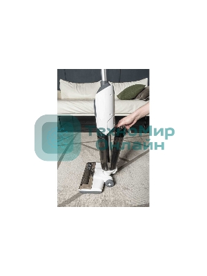 Пылесос вертикальный GARLYN Aqua Base 3 белый/черный, питание от аккумулятора, 170 Вт, уборка сухая/влажная, пылесборник 0.4 л