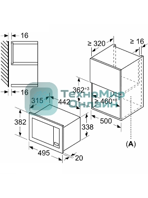 Микроволновая печь Bosch BFL523MB4 черный (встраиваемая)