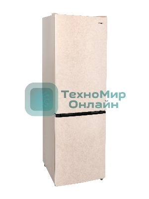 Холодильник Smile SRF348BGT бежевый мрамор двухкамерный 215/95 л морозилка снизу, No Frost