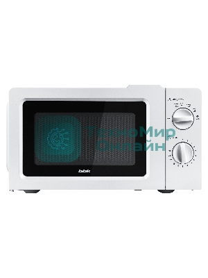 Микроволновая печь BBK 17MWS-781M/W белый, 17 л, 700 Вт, переключатели - поворотный механизм