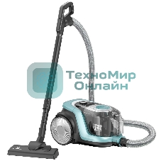 Пылесос Eurostek EVC-4519 бирюзовый, 500/2800 Вт, уборка сухая, пылесборник - контейнер, 3 л