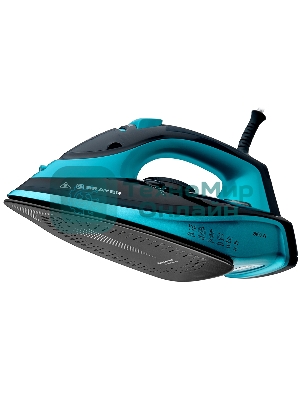 Утюг BRAYER BR4019 голубой/черный, 2400 Вт, 25 г/мин, 140 г/мин, 320 мл