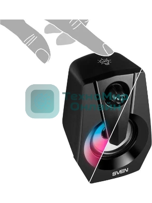Акустическая система SVEN 370 2.0 черные (2x2W, USB, RGb подсветка)