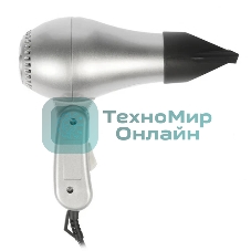 Фен Добрыня DO-2007 серебристый/черный, 1200 Вт, компактный