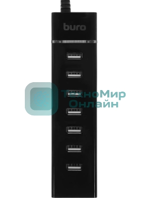 USB-концентратор Buro BPH-C-P107, USB-C, USB 2.0 7 портов, USB