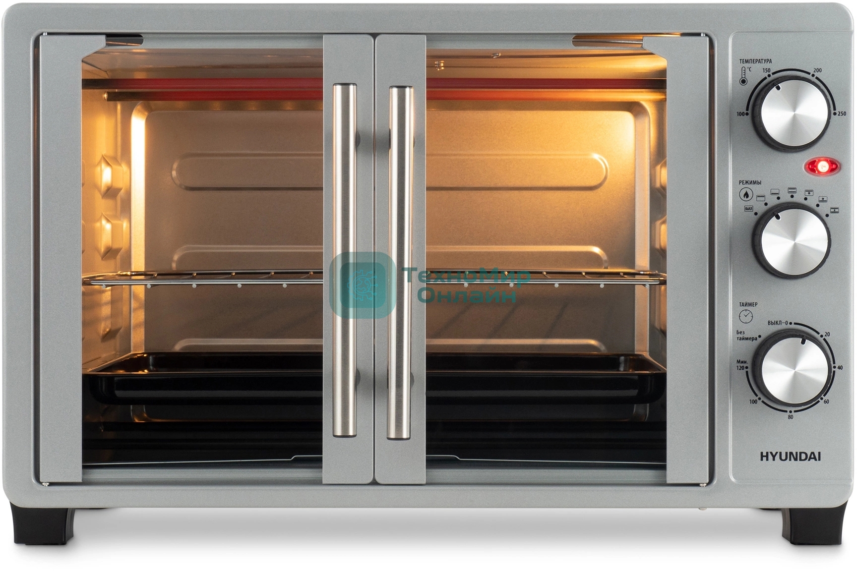 Мини-печь Hyundai MIO-HY077 30л. 1500Вт серебристыйМини-печь BBK OE5562MC черy