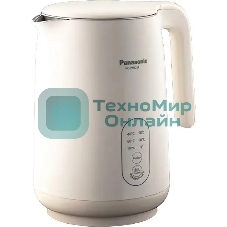 Чайник электрический Panasonic NC-CWK72A 1.5 л, 1500 Вт, полупропилен/нержавеющая сталь, бежевый
