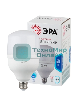 Лампа светодиодная ЭРА STD LED POWER T120-40W-4000-E27