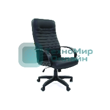 Кресло Chairman 480 LT черный, экокожа, 120 кг