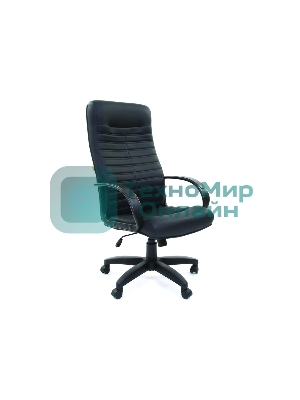 Кресло Chairman 480 LT черный, экокожа, 120 кг