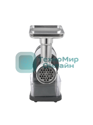 Мясорубка электрическая Centek CT-1607 серый, 3000 Вт, 3.0 кг/мин, реверс, металлический лоток, насадки - 5