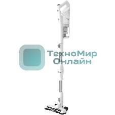 Пылесос вертикальный Coolfort CF-3004 белый, питание от аккумулятора, 150 Вт, уборка сухая, пылесборник 0,5 л, работа от АКБ max 30 мин.