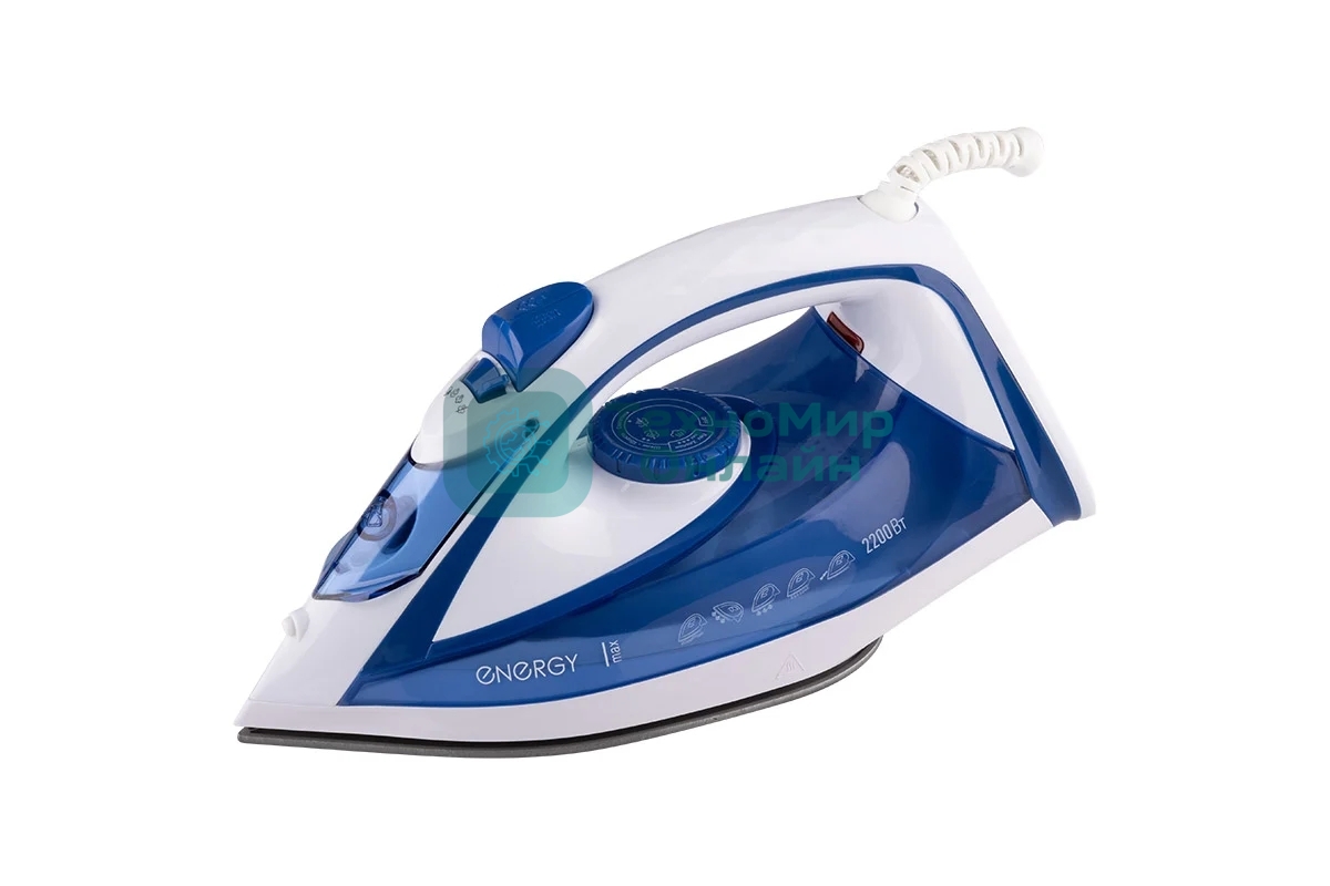 Утюг Energy EN-353 голубой/белый, 2200 Вт, 12 г/мин, 340 мл