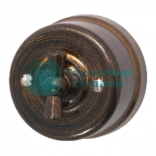 Выключатель поворотный Bironi B1-202-25 2-кл. ОП Лизетта 10А IP20 ретро 4 полож. ABS-пластик бронза