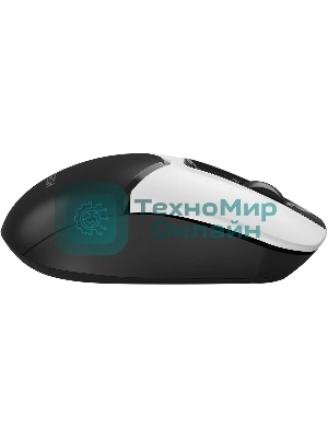 Мышь беспроводная A4Tech Fstyler FG12 белый/черный, 1200 dpi, радиоканал, USB, кнопки - 3