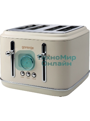 Тостер Gorenje T2300CLIN 1150Вт бежевый/серебристый