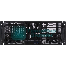 Корпус компьютерный Procase RE411-D4H11-E-55 Корпус 4U server case,4x5.25+11HDD,черный,без блока питания,глубина 550мм,MB EATX 12