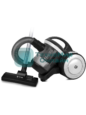 Пылесос Vitek 8142-VT-01 черный/белый, 200/1500 Вт, уборка сухая, пылесборник циклонный фильтр, 1.8 л