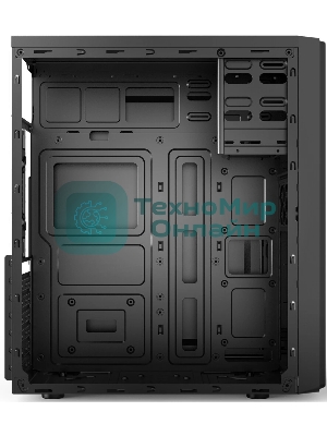Корпус CBR PCC-ATX-E180-USB32-USB22-WPSU, Midi-Tower, чёрный
