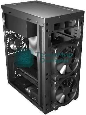 Компьютерный корпус Digma DCC-MN306 черный без БП mATX 1x80мм 1x92мм 2x120мм 2xUSB 2.0 1xUSB 3.0 audio