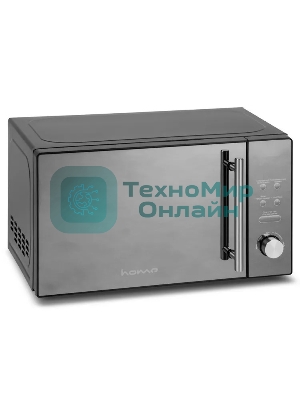 Микроволновая печь HOME HDG207BB черный, 20 л, 700 Вт, переключатели - кнопки, поворотный механизм