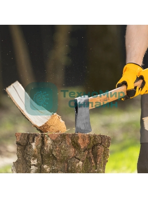 Топор кованый Denzel 900 г, американский тип, буковая рукоятка, 430мм, EFP