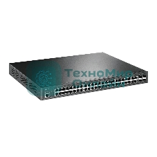 Коммутатор 48-port Gigabit PoE+ L2+ switch, 48 802.3af/at PoE+ ports, 4 Gb SFP slots, 1 RJ-45 + 1Micro-USB console ports, 348W PoE budget