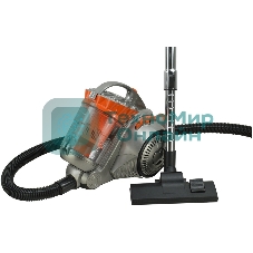 Пылесос Supra VCS-2424 серый/оранжевый, 420/2900 Вт, уборка сухая, пылесборник контейнер 3 л