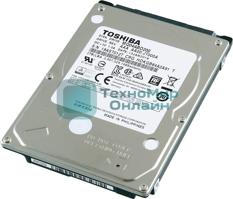 Жесткий диск Toshiba SATA-III 2TB MQ04ABD200 Notebook/Desktop (5400rpm) 128Mb 2.5